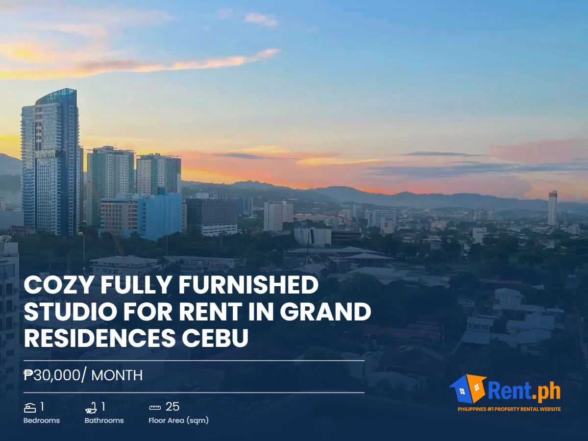 Cozy Fully Furnished  Studio For Rent in Grand Residences Cebu