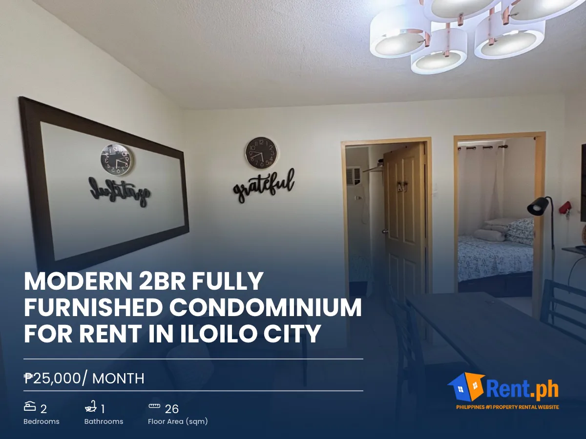 Modern 2BR Fully Furnished Condominium For Rent in Iloilo City