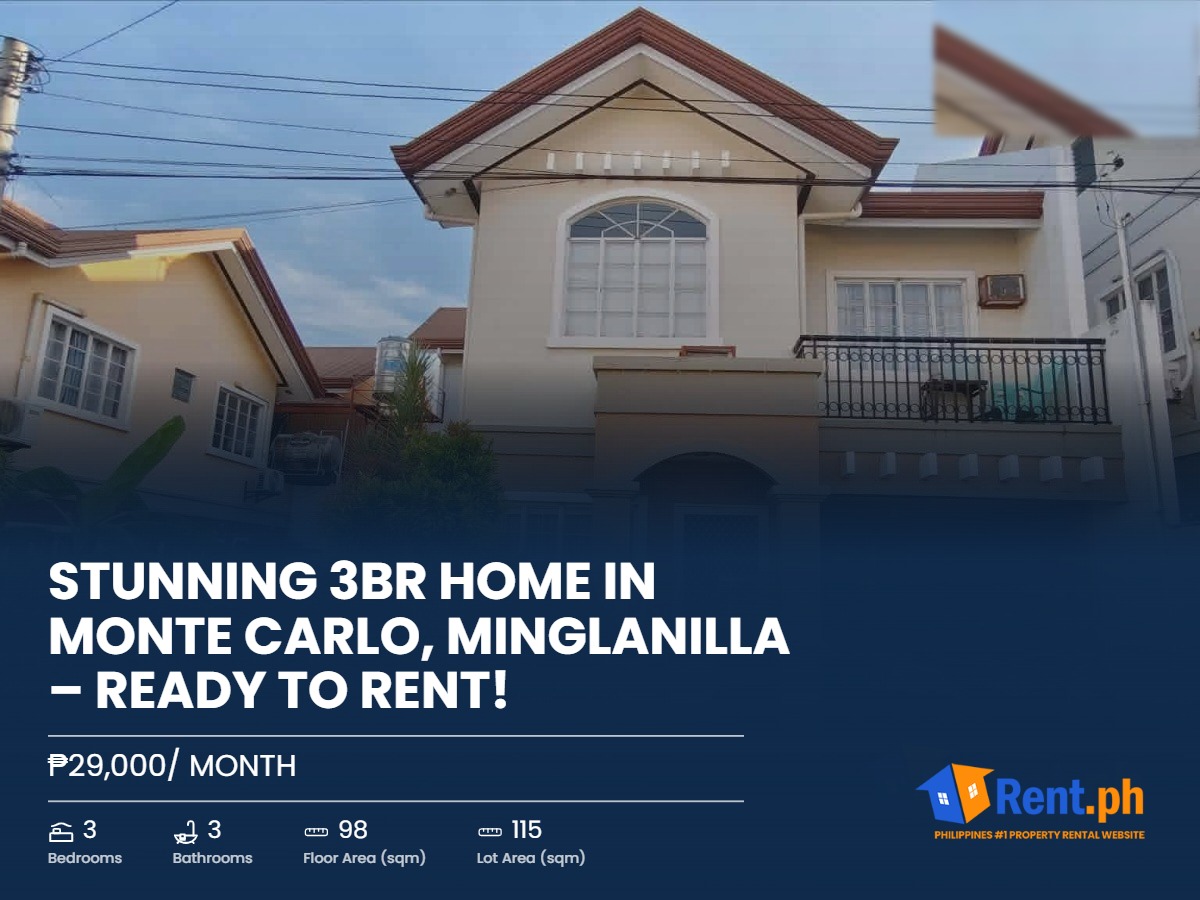 Stunning 3BR Home in Monte Carlo, Minglanilla – Ready to Rent!