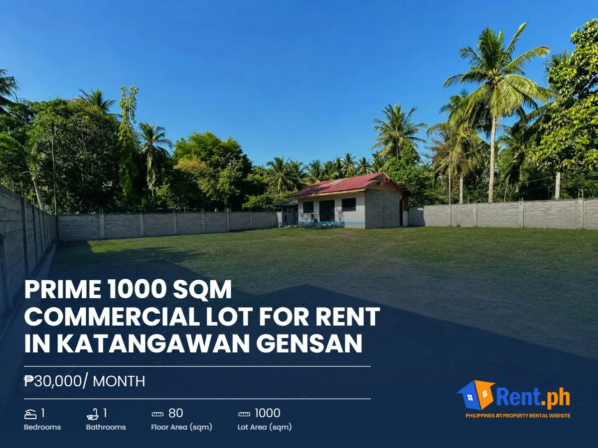 Prime 1000 sqm Commercial Lot For Rent in Katangawan Gensan