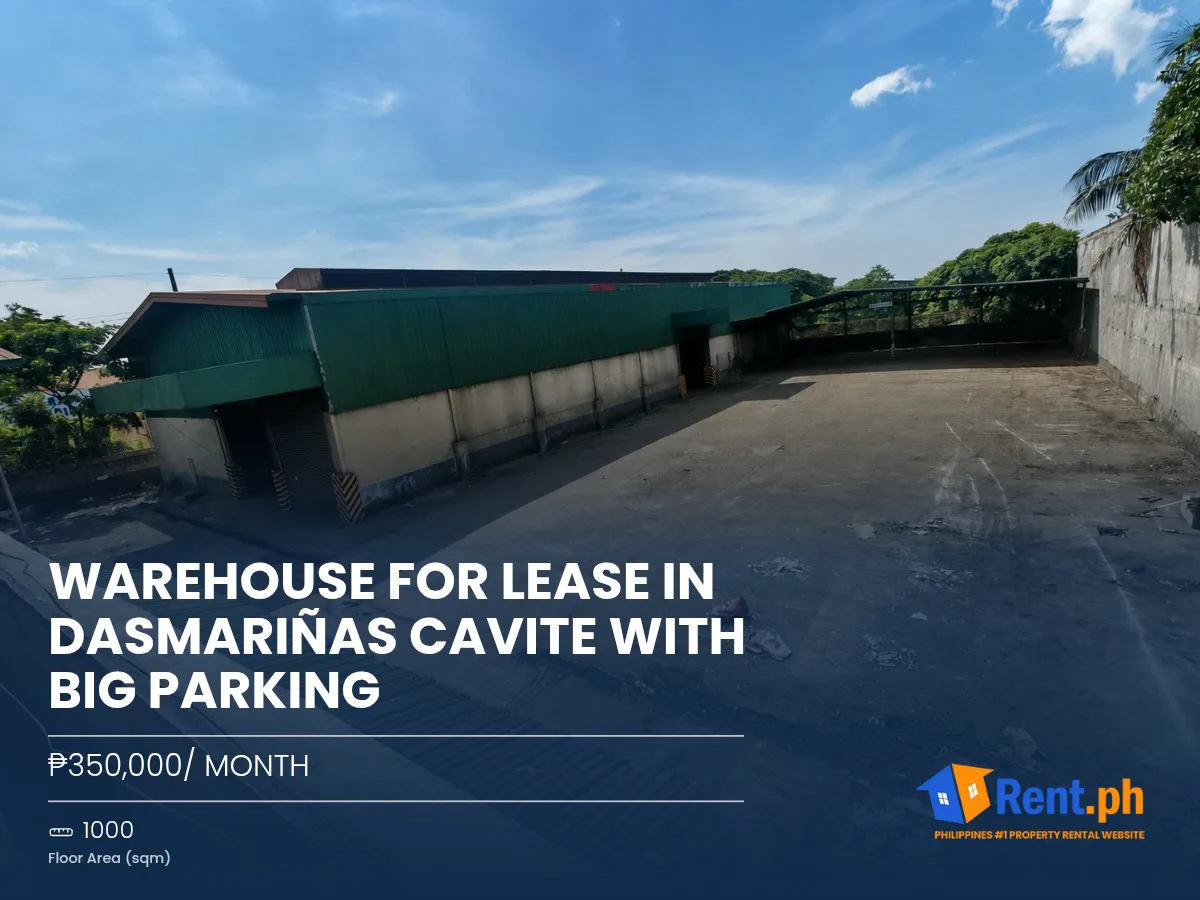 WAREHOUSE FOR LEASE IN DASMARIÑAS CAVITE WITH BIG PARKING 