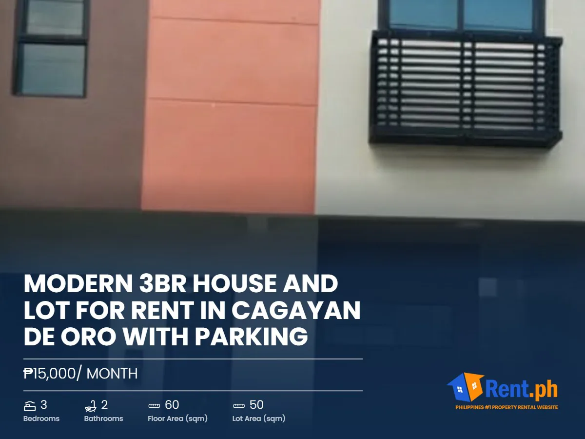 Modern 3BR House and Lot For Rent in Cagayan De Oro with Parking
