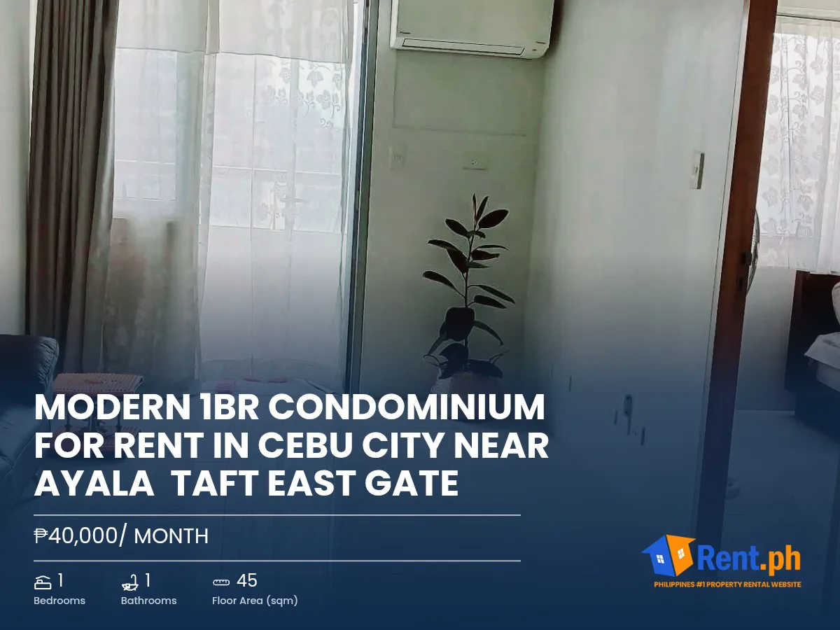 Modern 1BR Condominium For Rent in Cebu City near Ayala Taft east gate