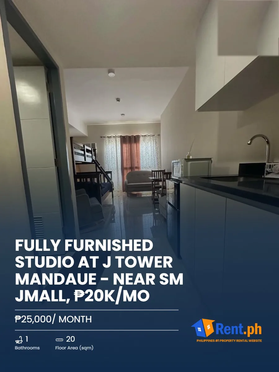 Fully Furnished Studio at J Tower Mandaue - Near SM Jmall, ₱20K/mo - Secondary Image
