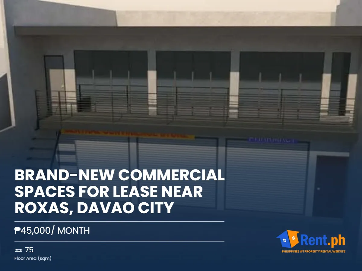 Brand-New Commercial Spaces for Lease near Roxas, Davao City