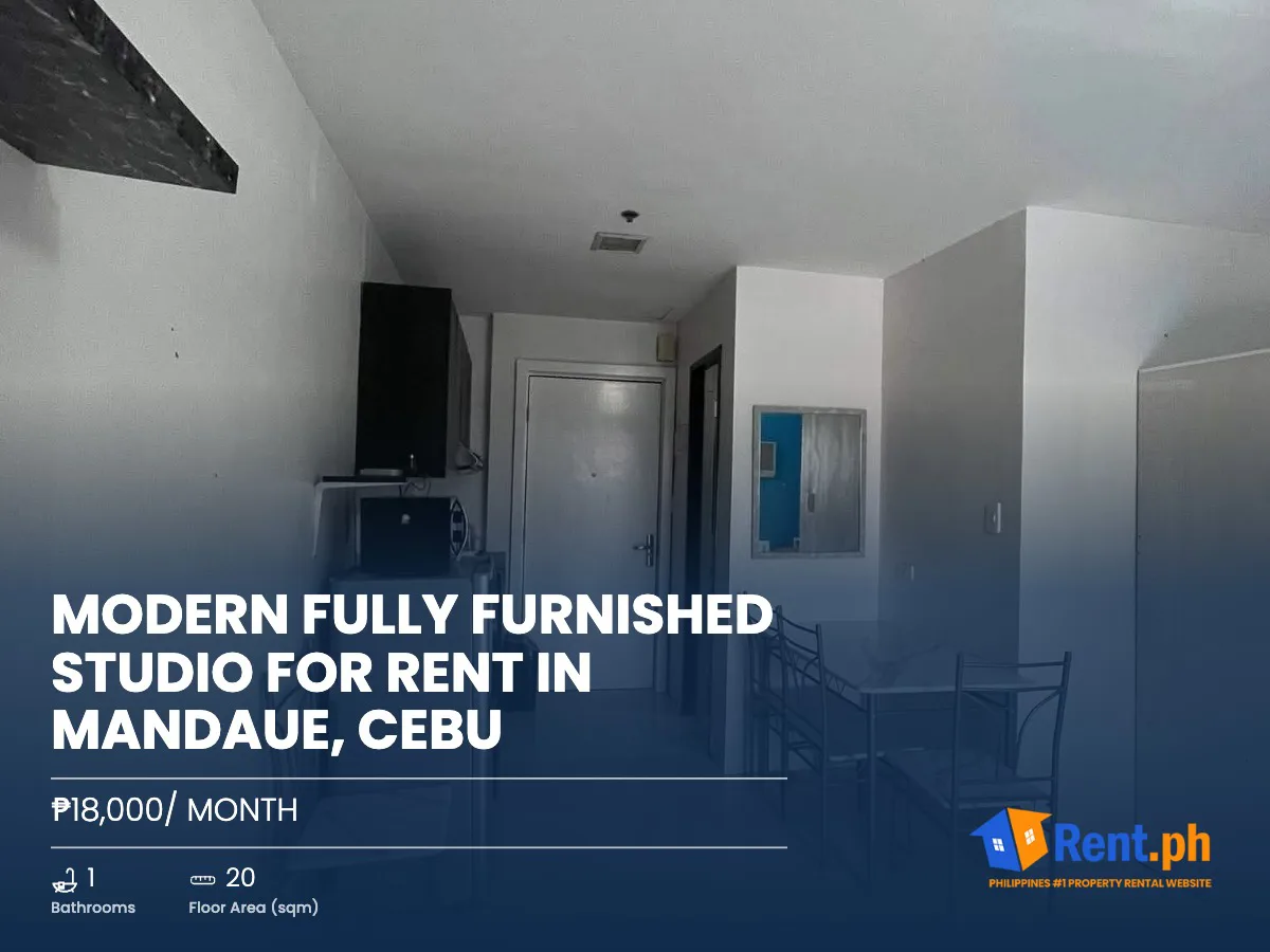 Modern Fully Furnished Studio For Rent in Mandaue, Cebu