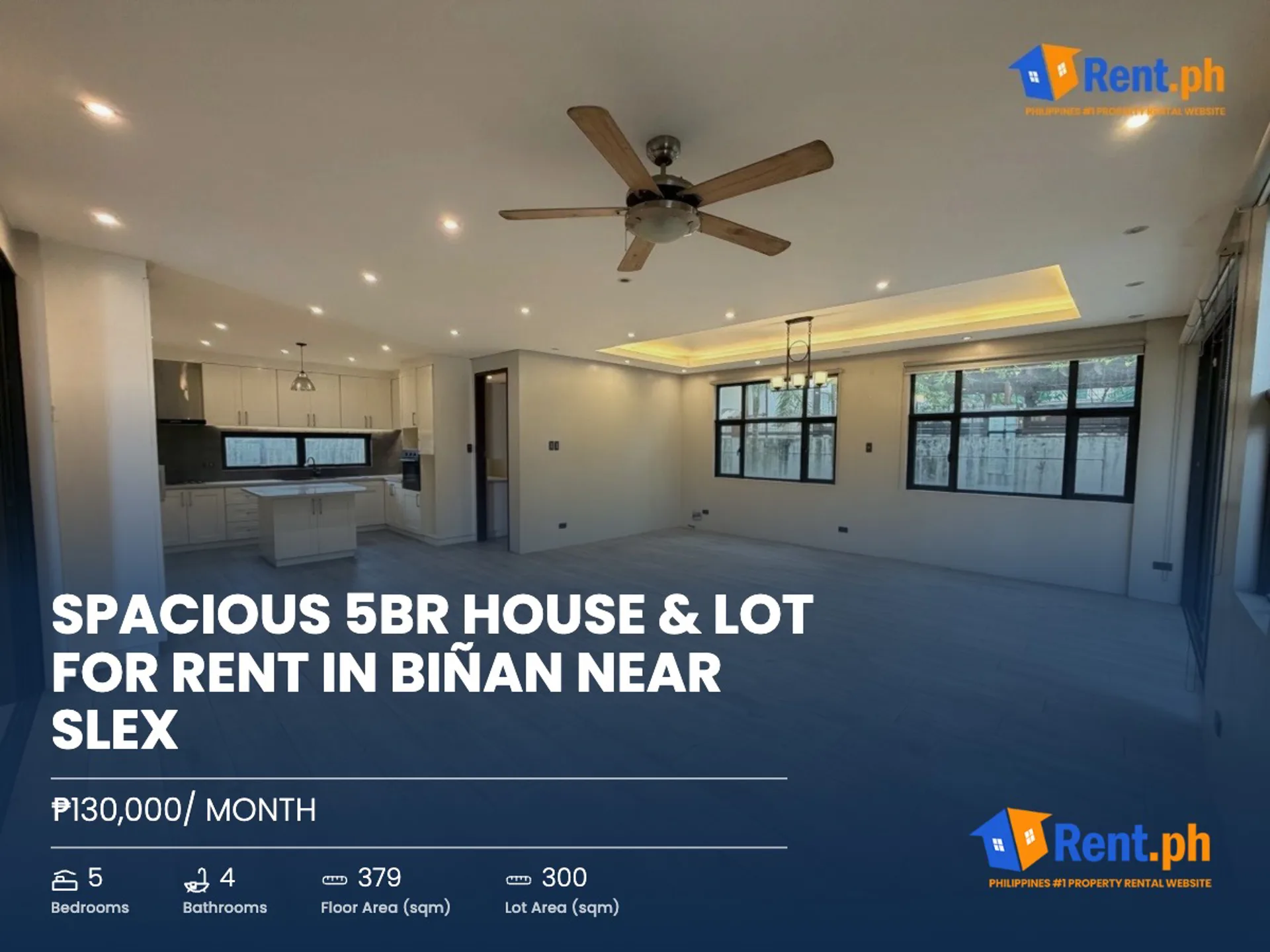 Spacious 5BR House & Lot For Rent in Biñan near SLEX