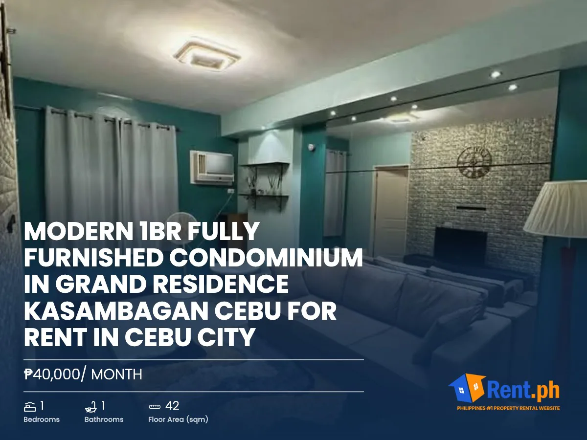 Modern 1BR Fully Furnished Condominium in Grand Residence Kasambagan Cebu For Rent in Cebu City