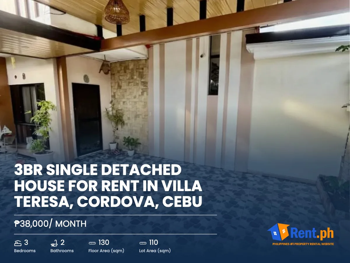 3BR Single Detached House for RENT in Villa Teresa, Cordova, Cebu