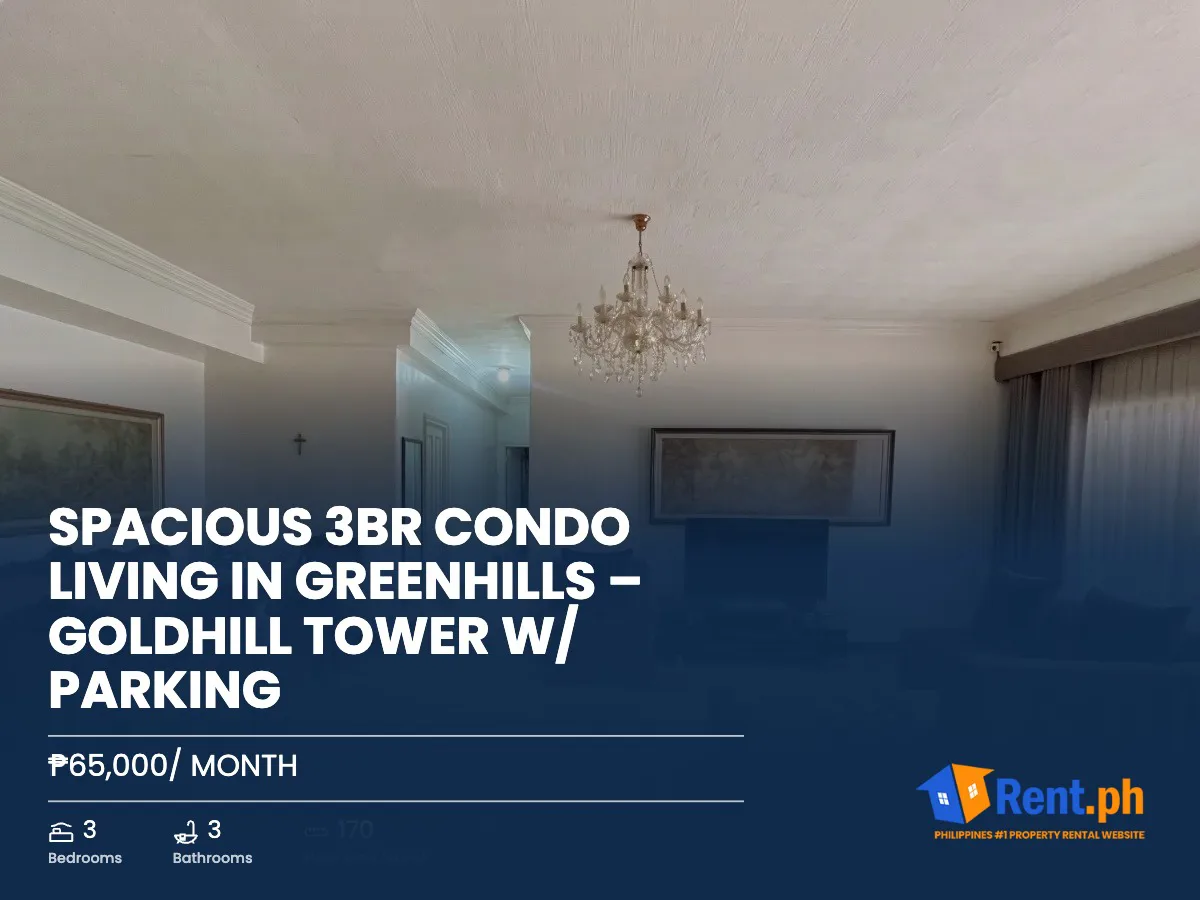 Spacious 3BR Condo Living in Greenhills – Goldhill Tower w/ Parking