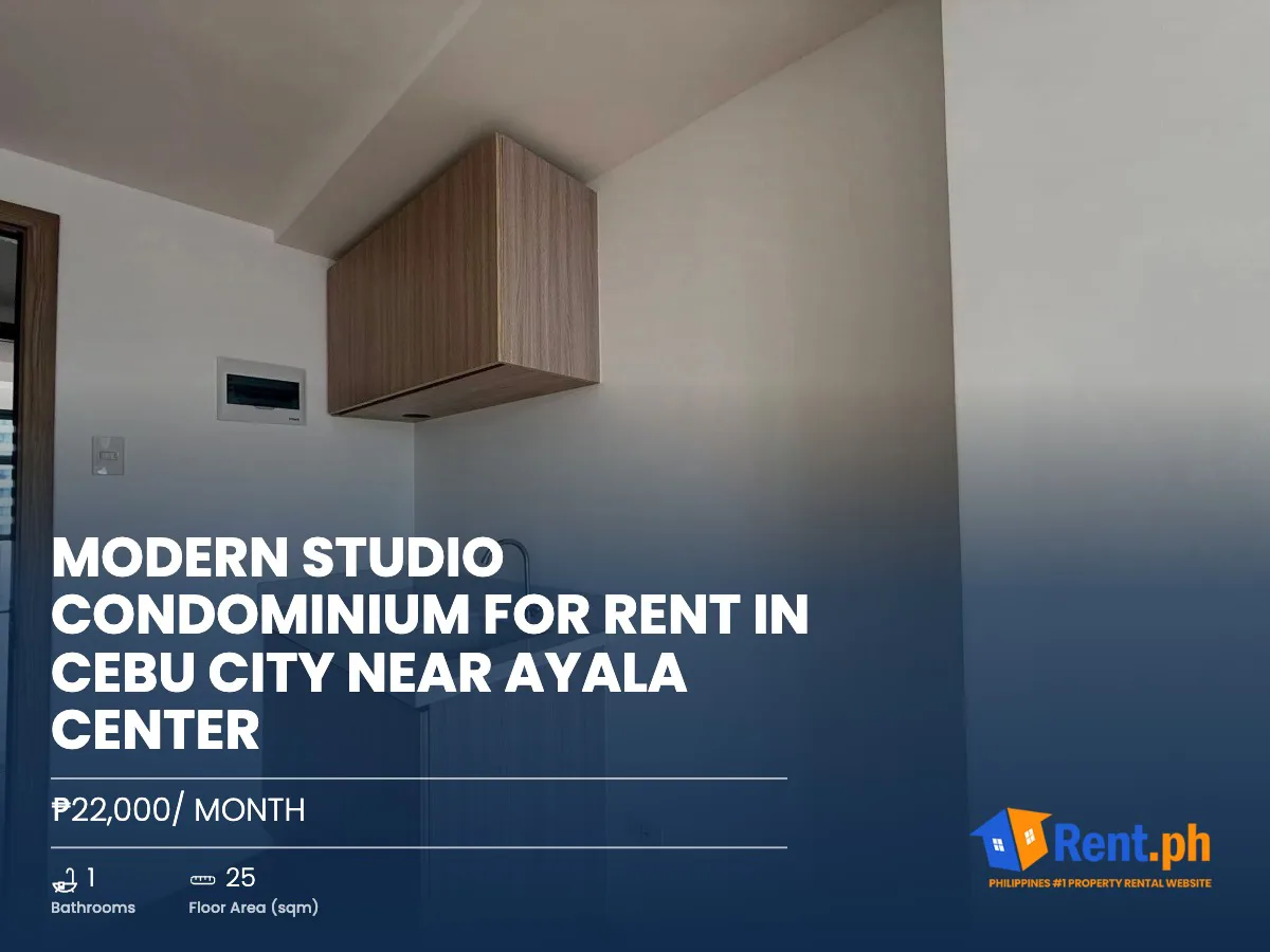 Modern Studio Condominium For Rent in Cebu City near Ayala Center