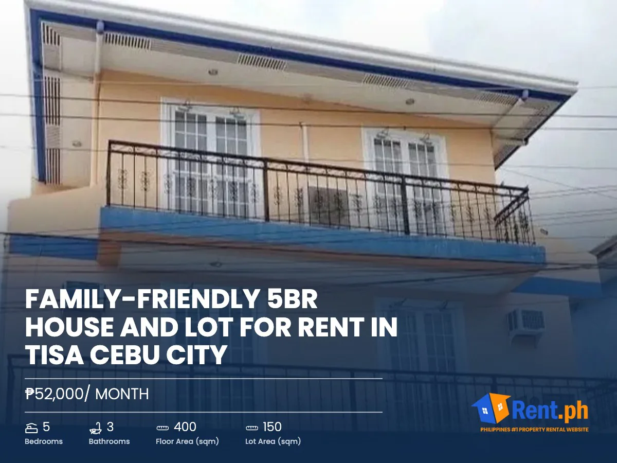 Family-Friendly 5BR House and Lot For Rent in Tisa Cebu City