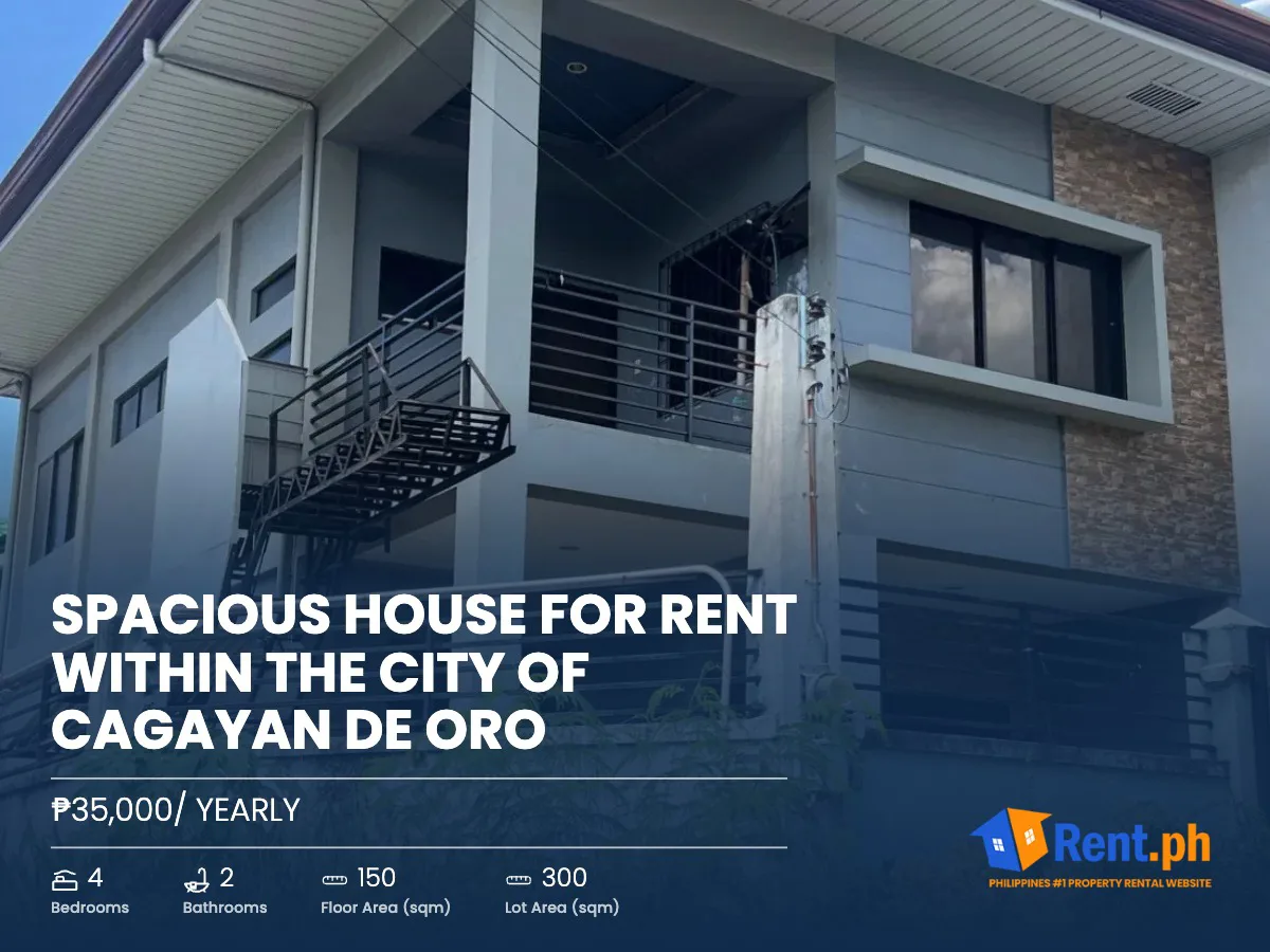 SPACIOUS HOUSE FOR RENT WITHIN THE CITY OF CAGAYAN DE ORO
