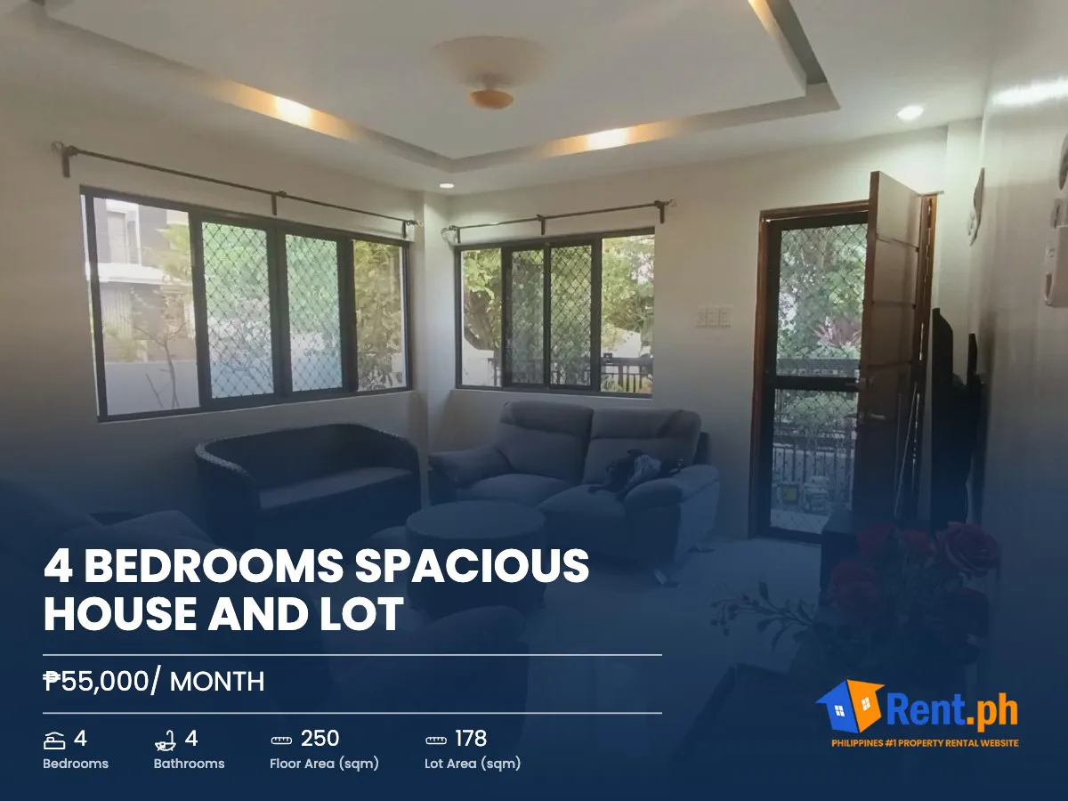 4 Bedrooms Spacious House and lot
