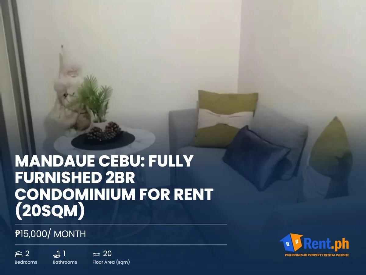 Mandaue Cebu: Fully Furnished 2BR Condominium For Rent (20sqm)