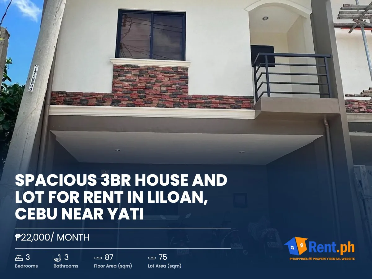 Spacious 3BR House and Lot For Rent in Liloan, Cebu near Yati