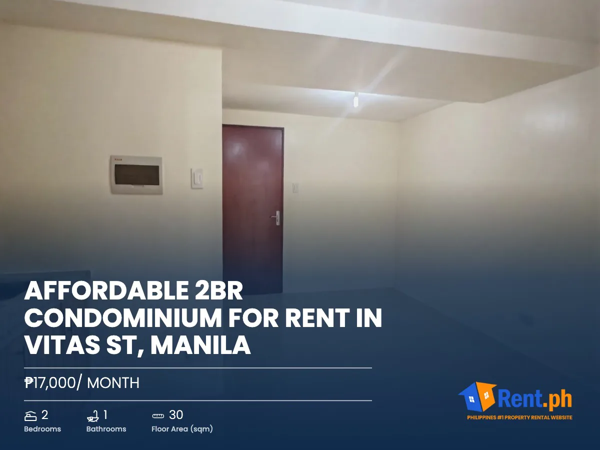 Affordable 2BR Condominium For Rent in Vitas St, Manila