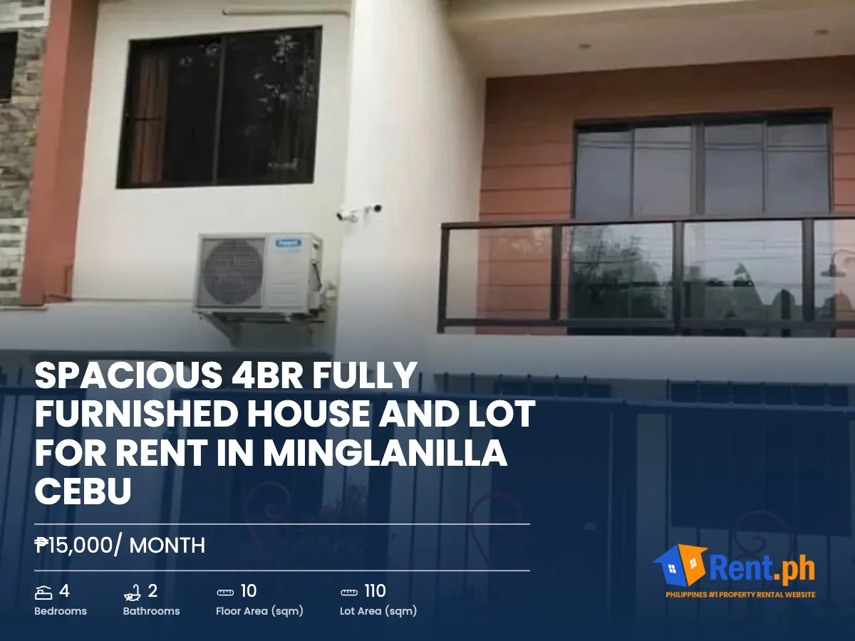Spacious 4BR Fully Furnished House and Lot For Rent in Minglanilla Cebu
