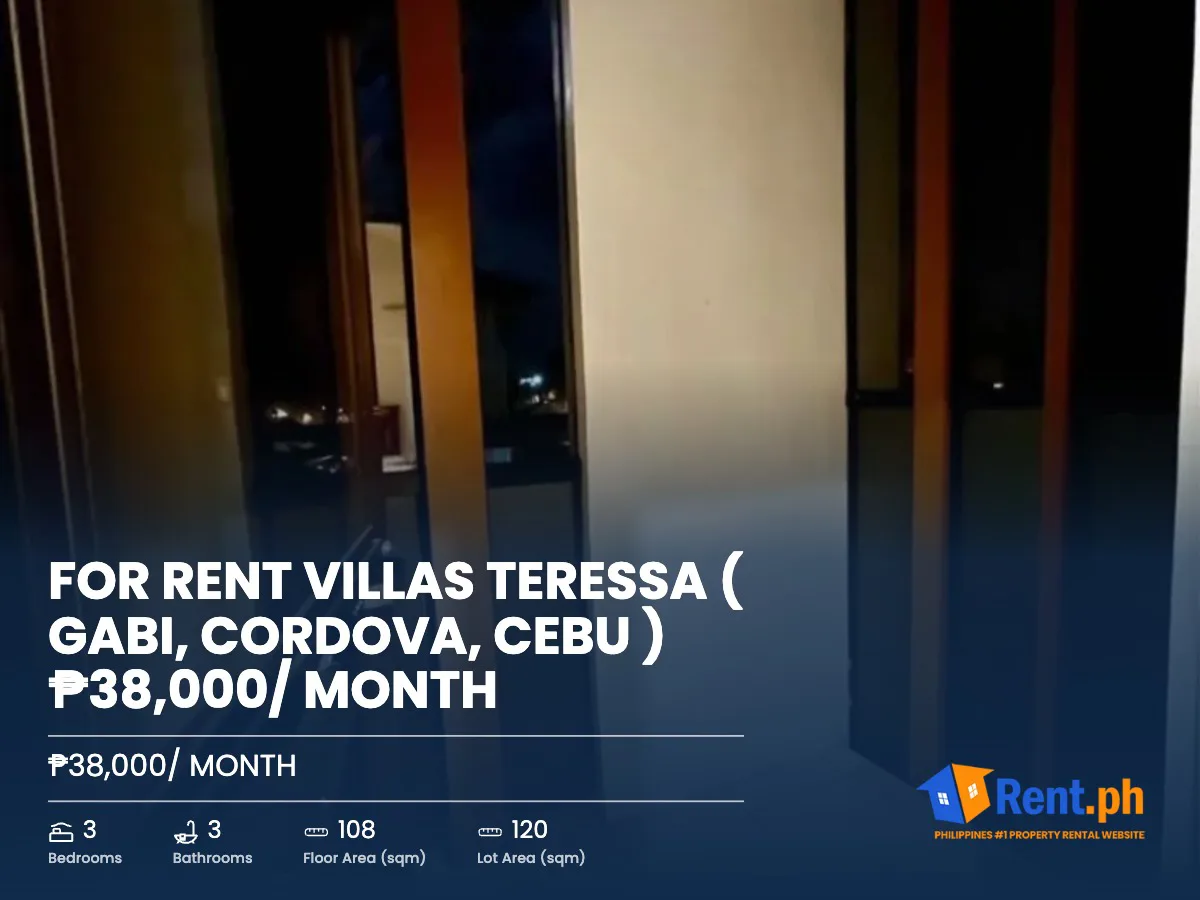 FOR RENT Villas Teressa ( Gabi, Cordova, Cebu ) ₱38,000/ month