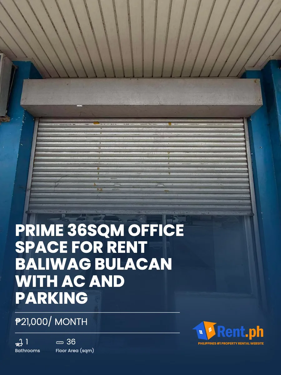 Prime 36sqm Office Space For Rent Baliwag Bulacan with AC and Parking - Secondary Image
