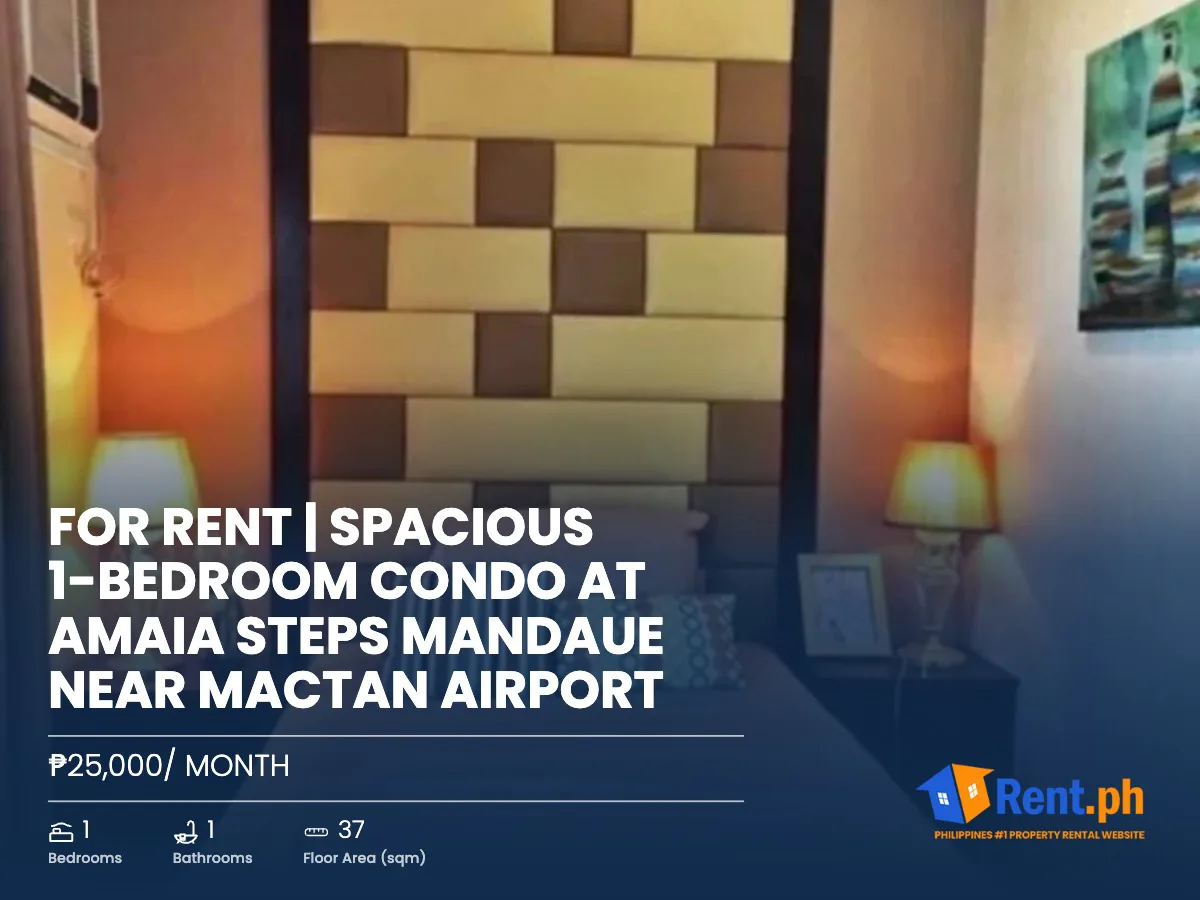 FOR RENT | Spacious 1-Bedroom Condo at Amaia Steps Mandaue near Mactan Airport