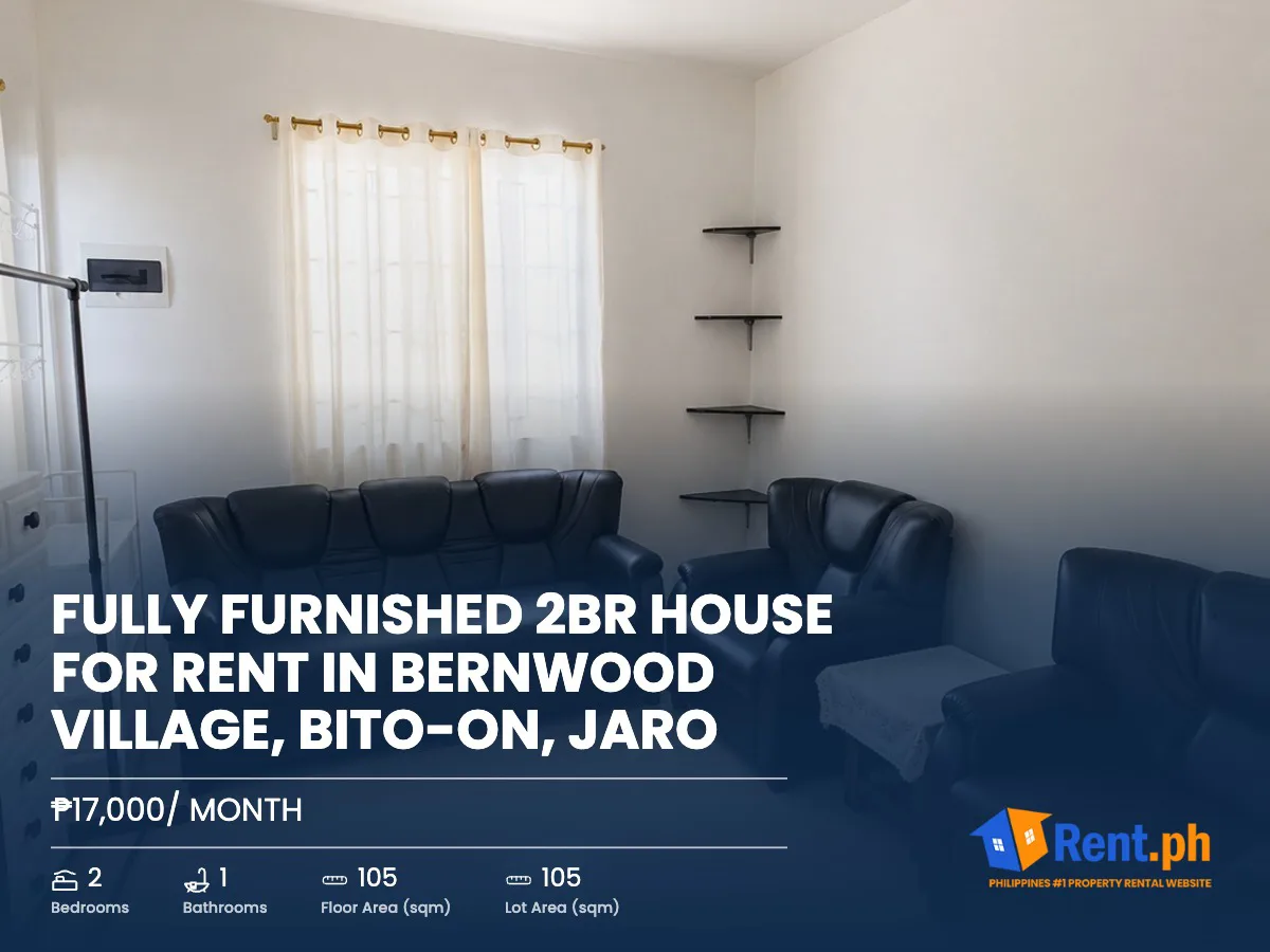 FULLY FURNISHED 2BR HOUSE FOR RENT IN BERNWOOD VILLAGE, BITO-ON, JARO