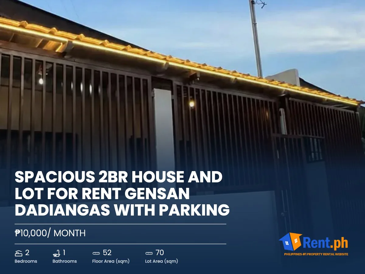 Spacious 2BR House and Lot For Rent GenSan Dadiangas with Parking