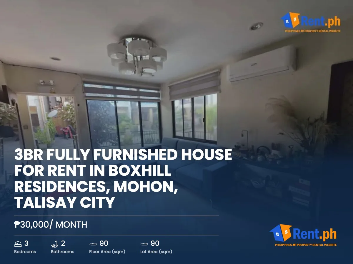 3BR Fully furnished House for RENT in Boxhill Residences, Mohon, Talisay City