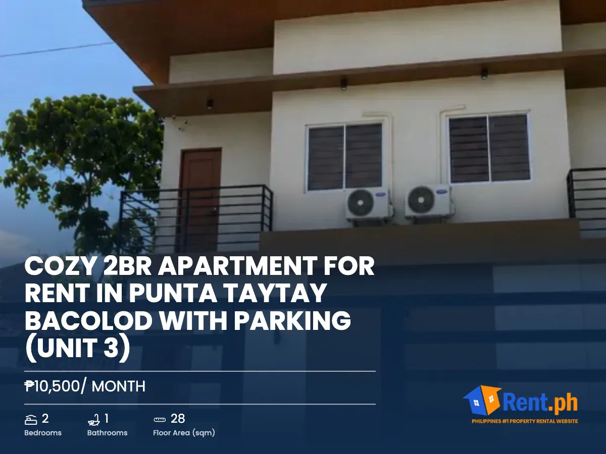 Cozy 2BR Apartment for Rent in Punta Taytay Bacolod with Parking (UNIT 3)