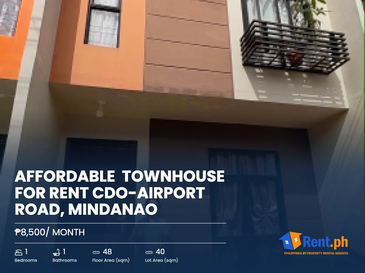 Affordable  Townhouse For Rent CDO-Airport Road, Mindanao