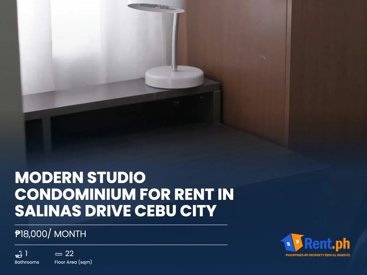 Modern Studio Condominium For Rent in Salinas Drive Cebu City