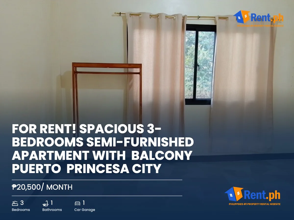 for-rent-spacious-3-bedrooms-semi-furnished-apartment-with-balcony-puerto-princesa-city-for-rent