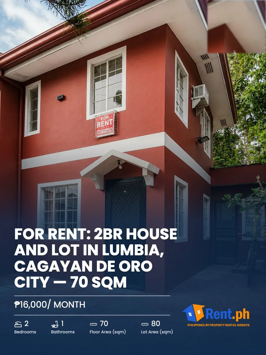 For Rent: 2BR House and Lot in Lumbia, Cagayan de Oro City — 70 sqm - Secondary Image