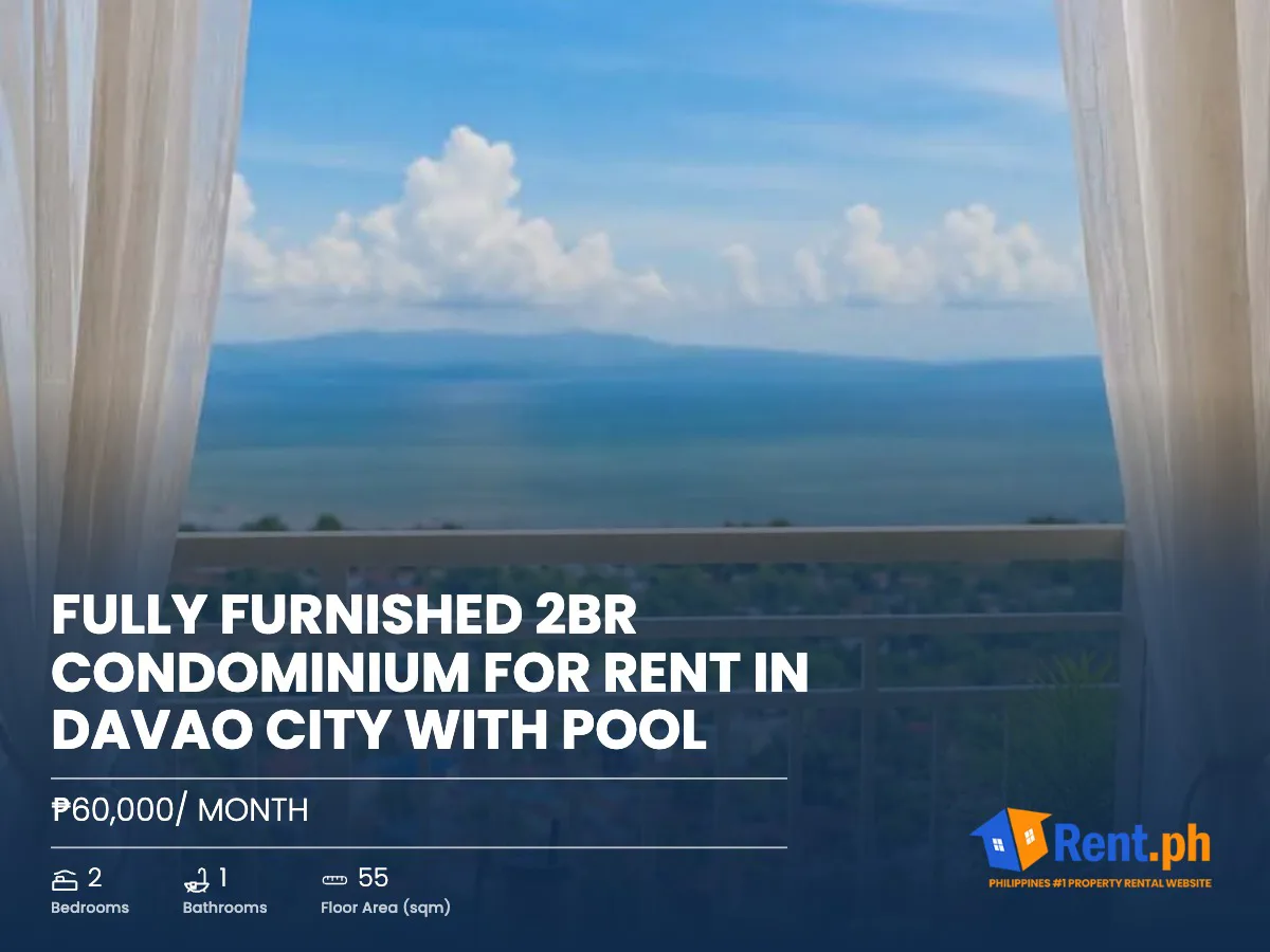 Fully Furnished 2BR Condominium For Rent in Davao City with Pool