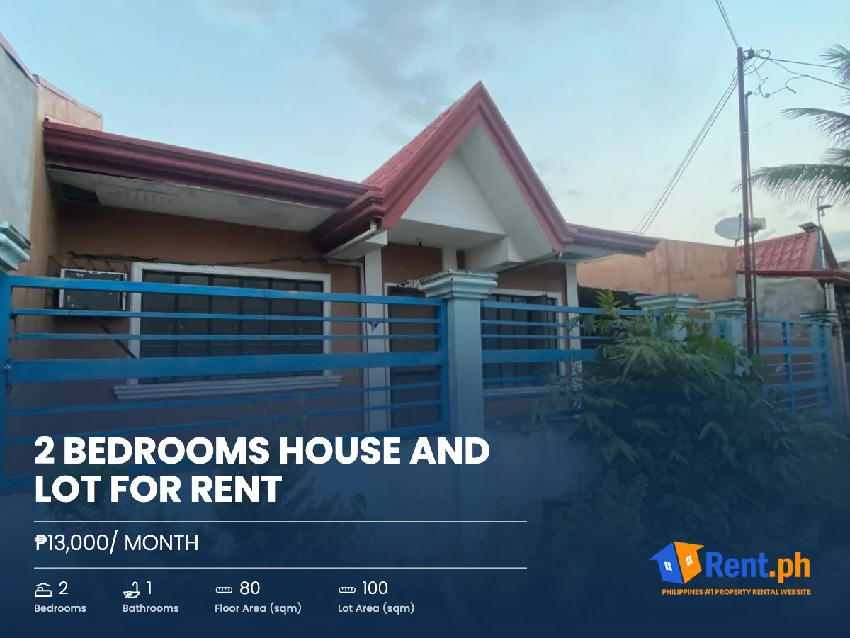 2 bedrooms house and lot for rent