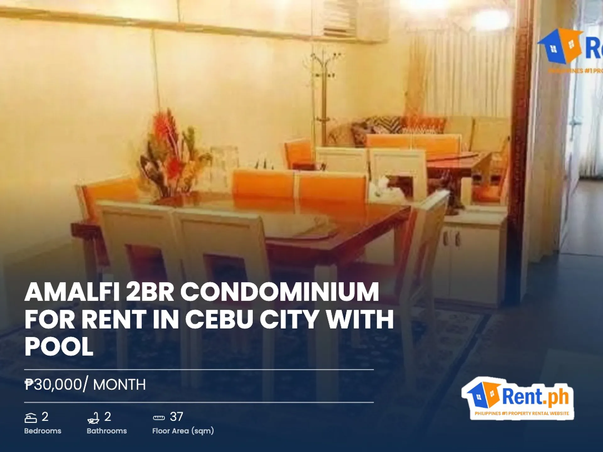 Amalfi 2BR Condominium For Rent in Cebu City with Pool