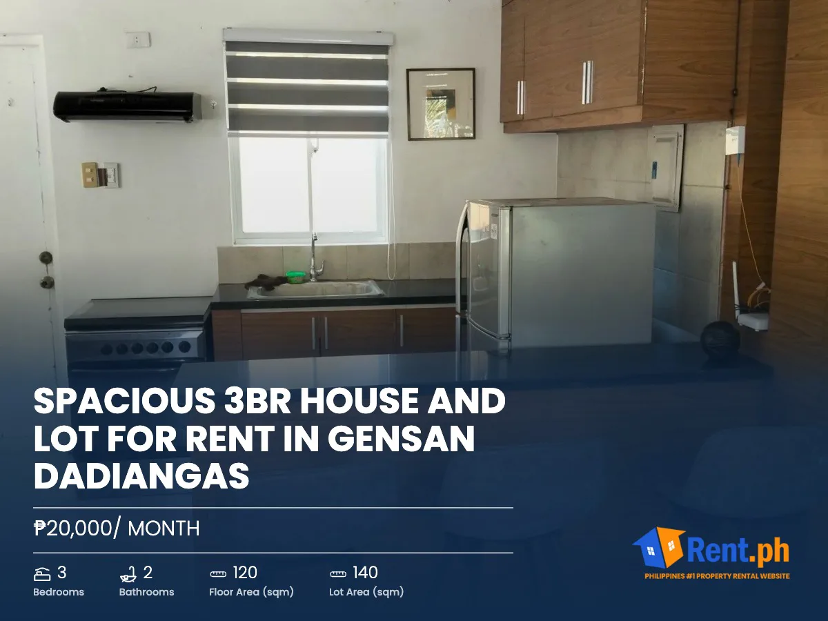 Spacious 3BR House and Lot For Rent in GenSan Dadiangas