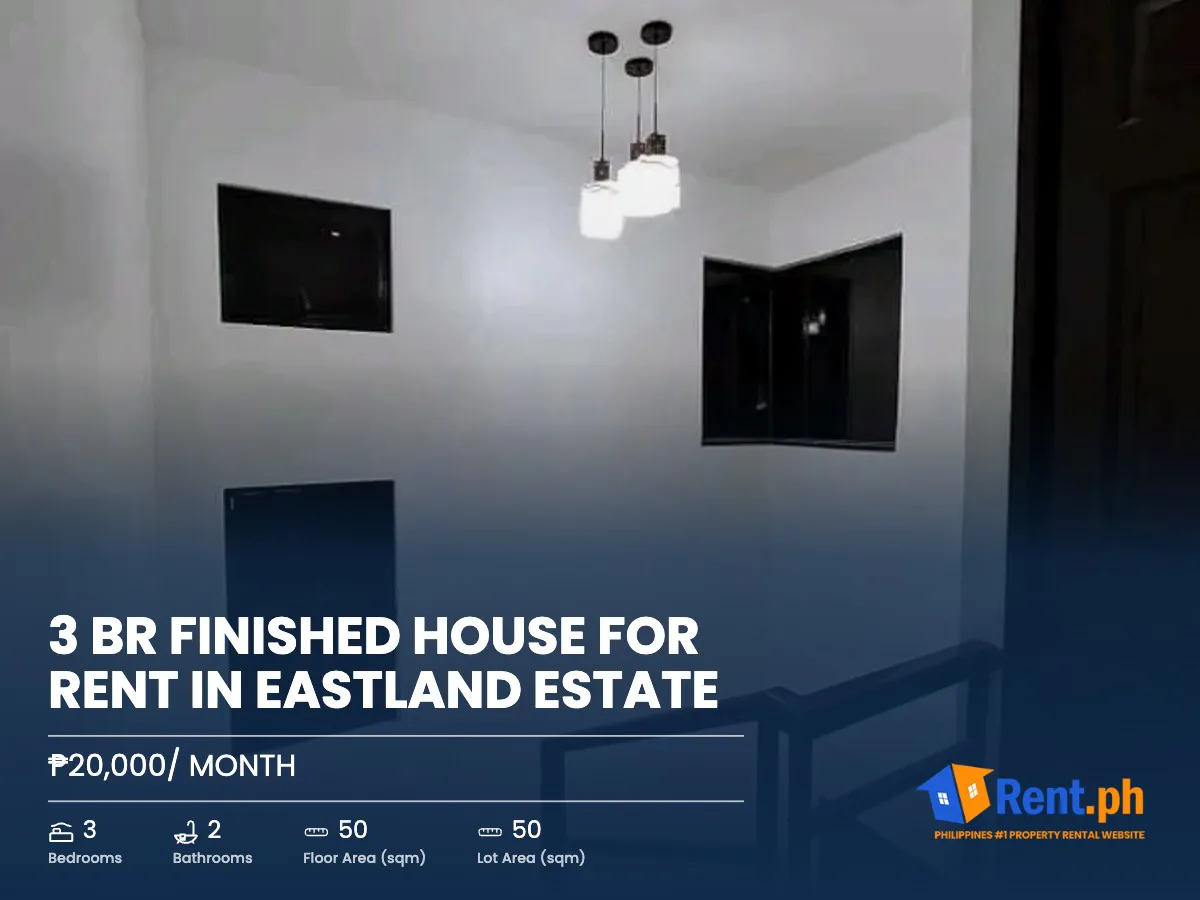 3 BR FINISHED HOUSE FOR RENT IN EASTLAND ESTATE