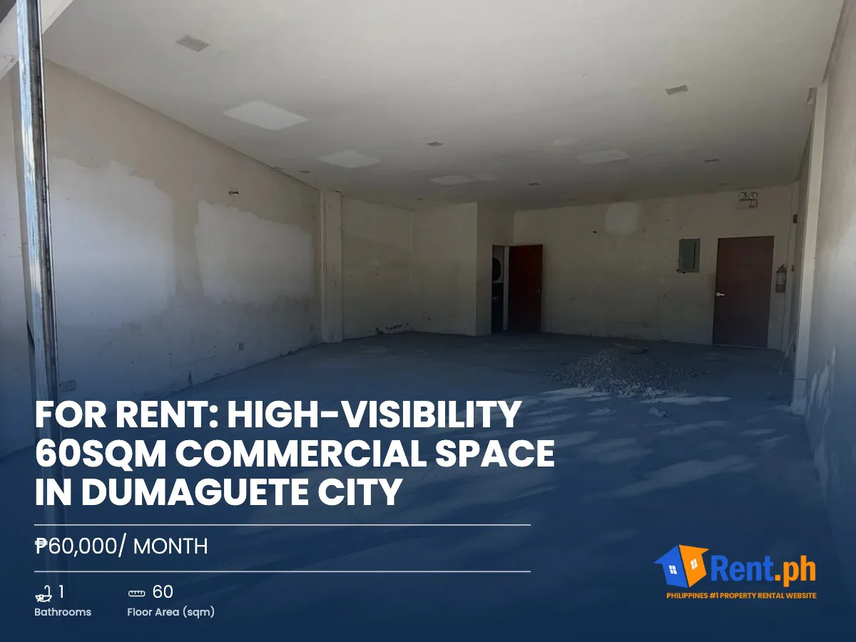 For Rent: High-Visibility 60sqm Commercial Space in Dumaguete City 