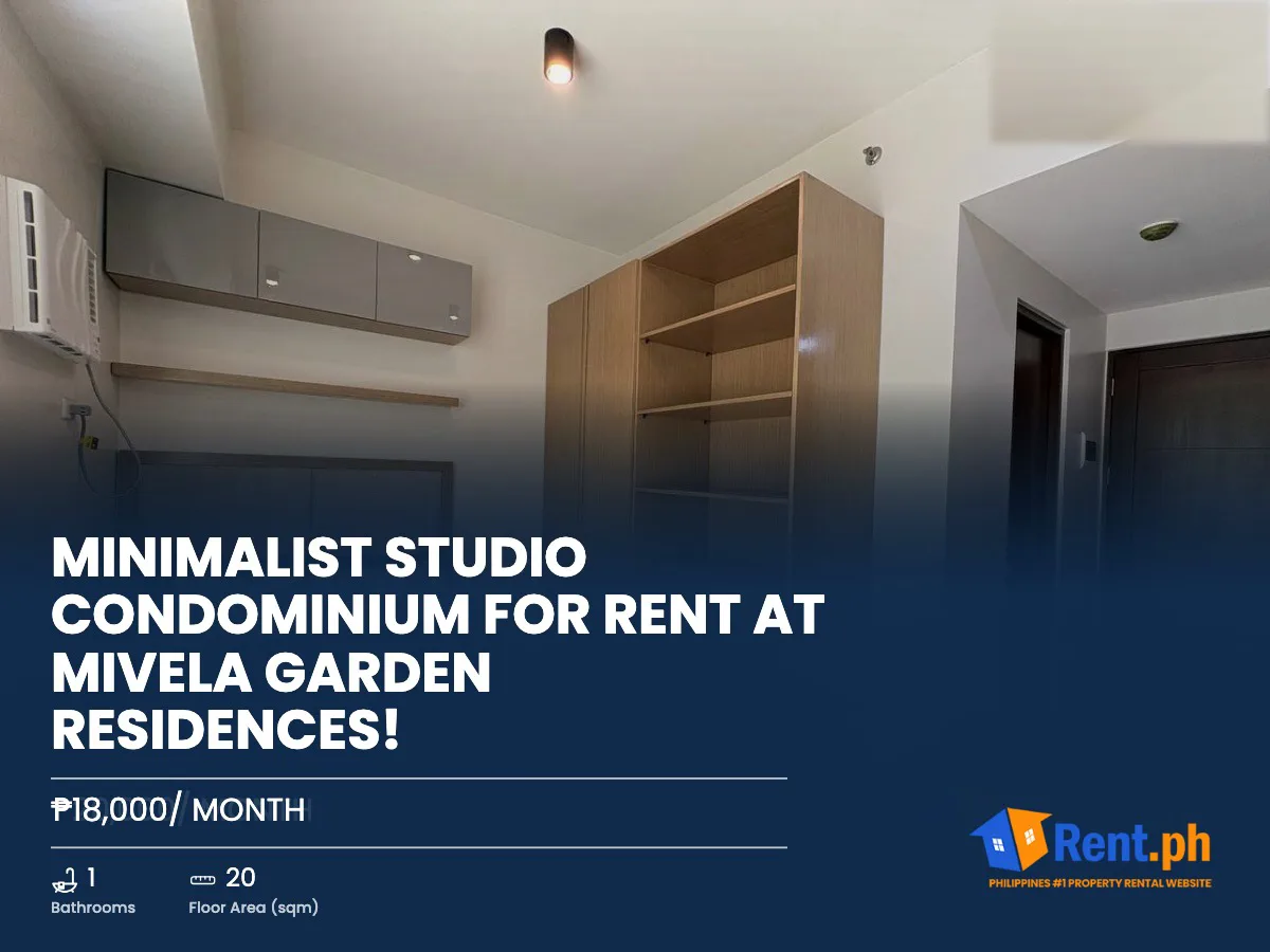 Minimalist Studio Condominium for Rent at Mivela Garden Residences! - Secondary Image