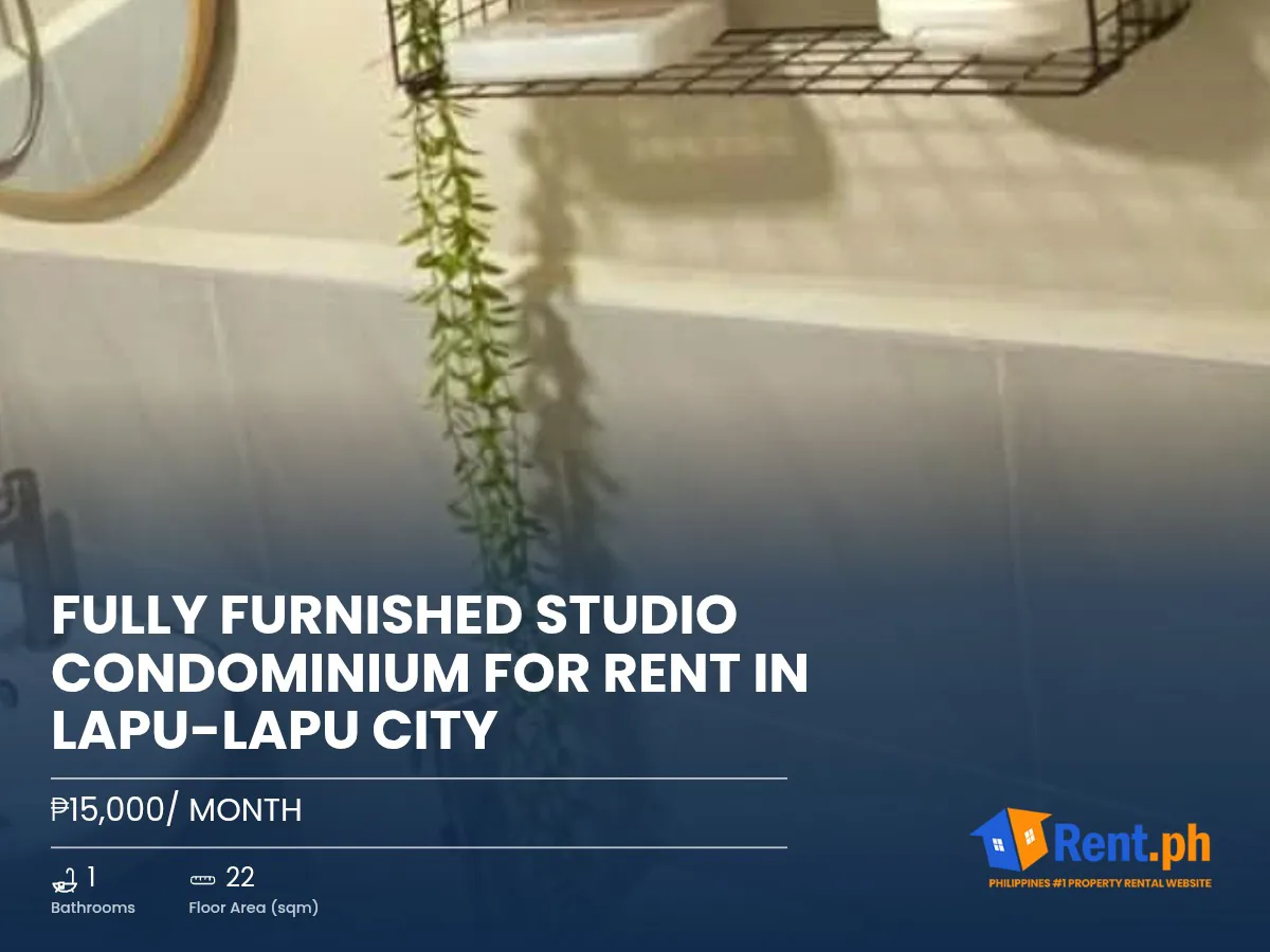 Fully Furnished Studio Condominium For Rent in Lapu-Lapu City