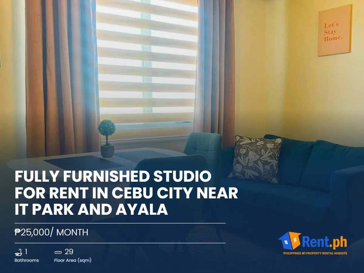Fully Furnished Studio For Rent in Cebu City near IT Park and Ayala