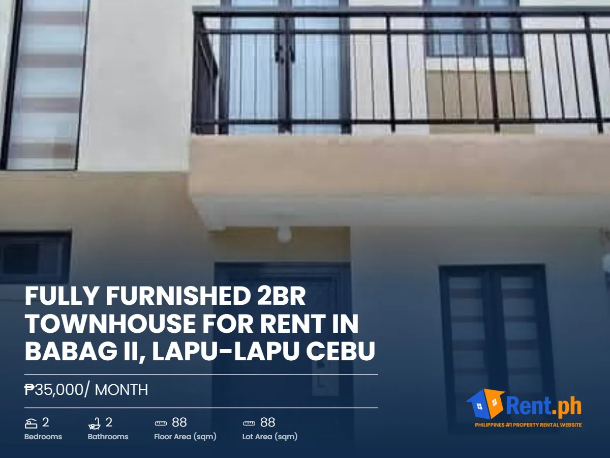 Fully Furnished 2BR Townhouse For Rent in Babag II, Lapu-Lapu Cebu