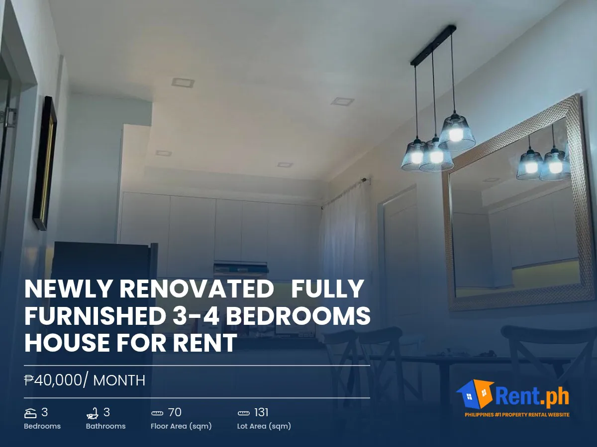Newly renovated fully furnished 3-4 bedrooms house for rent