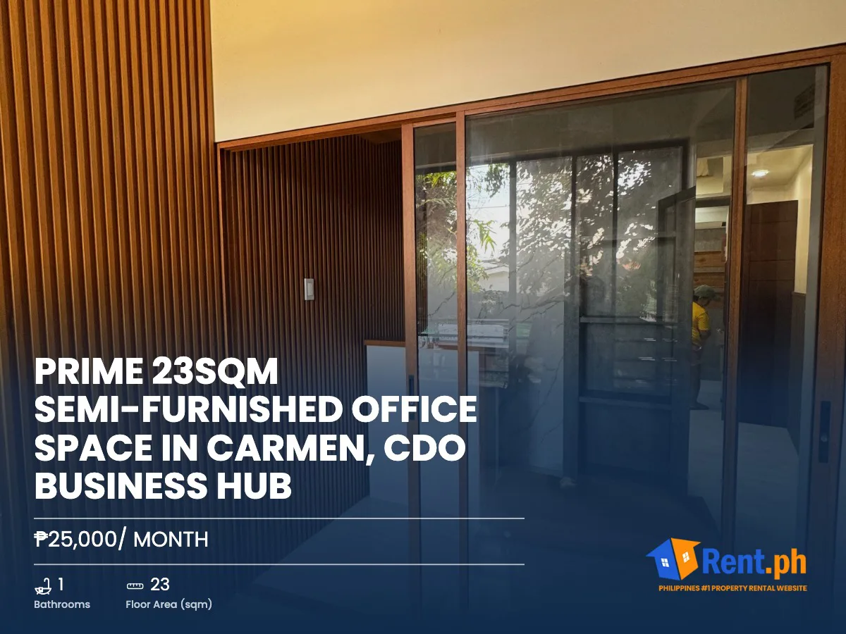 Prime 23sqm Semi-Furnished Office Space in Carmen, CDO Business Hub