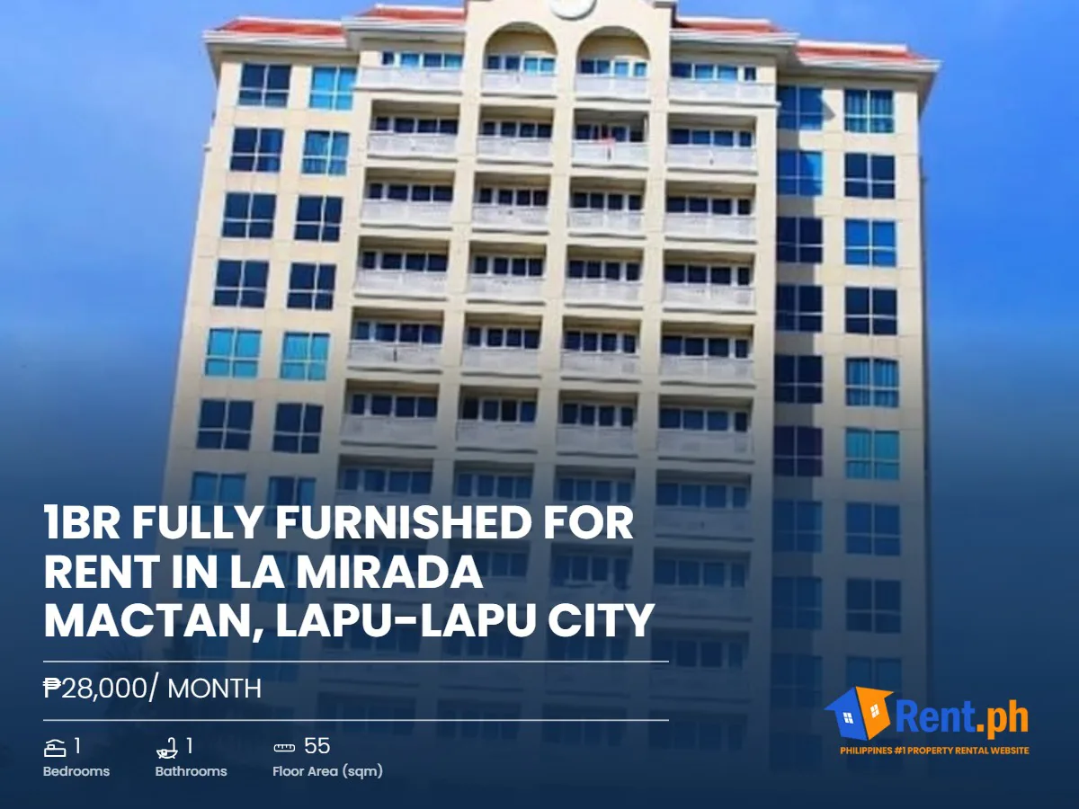 1BR Fully furnished for RENT in La Mirada Mactan, Lapu-Lapu City