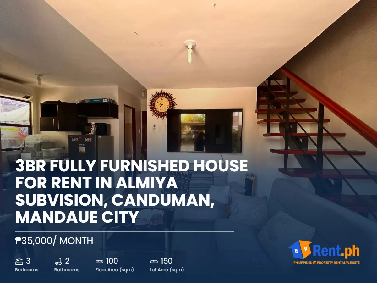 3BR Fully furnished House for RENT in Almiya Subvision, Canduman, Mandaue City