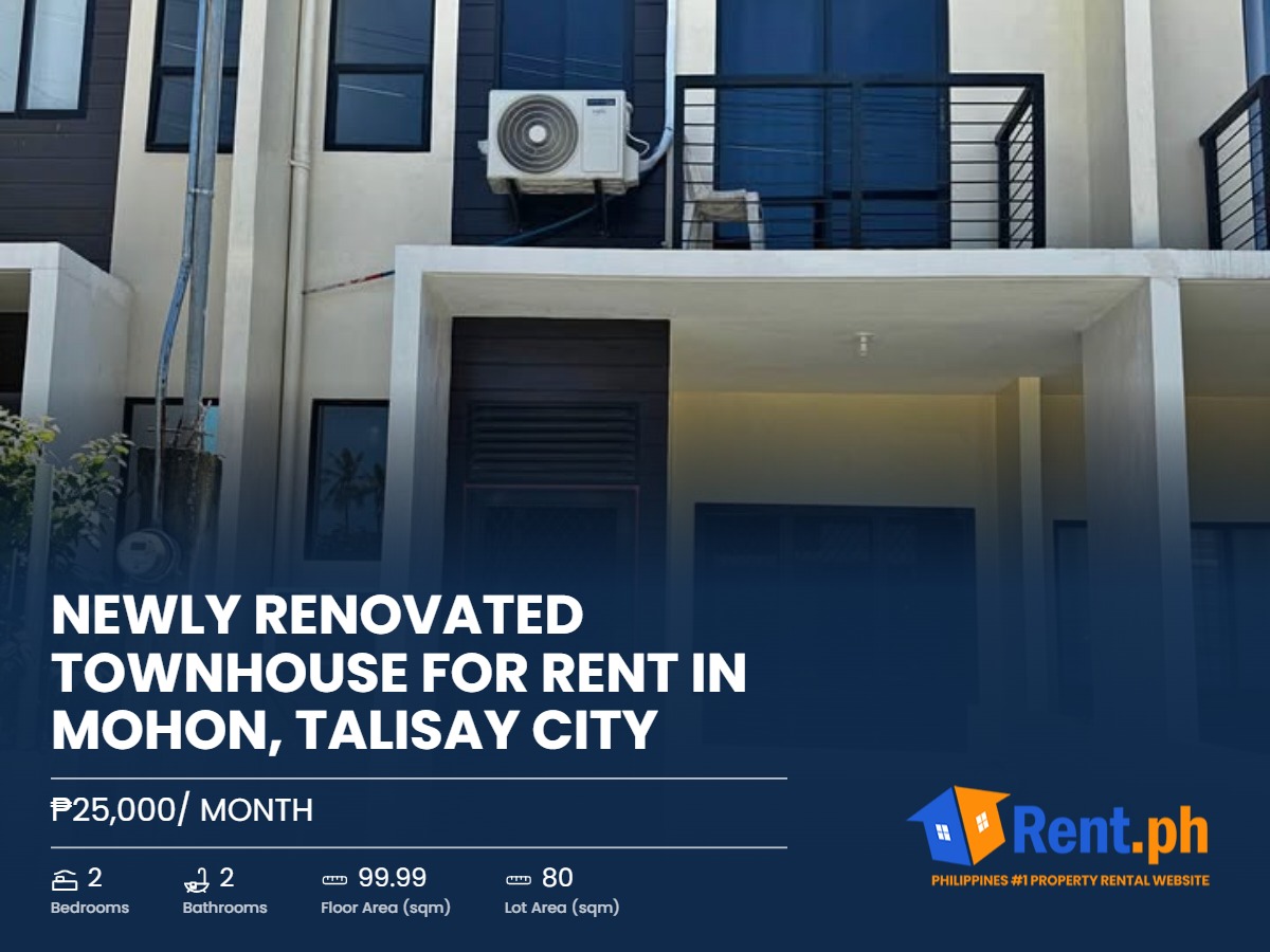 Newly renovated Townhouse for RENT In Mohon, Talisay City