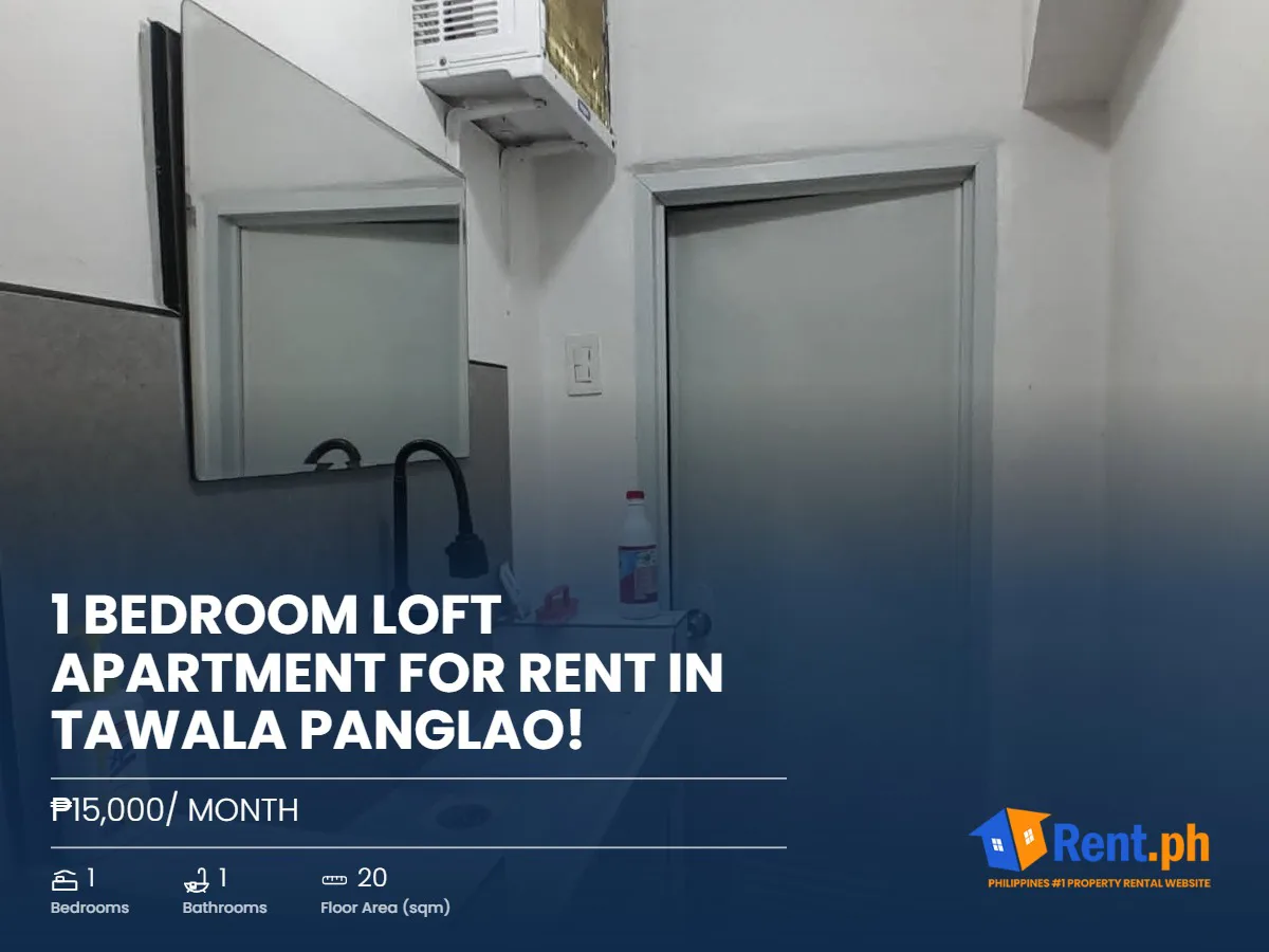 1 bedroom loft apartment for rent in tawala panglao!