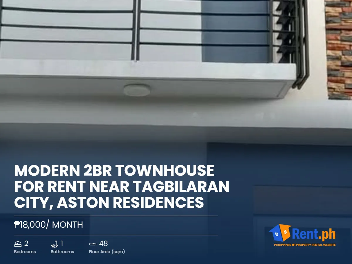 Modern 2BR Townhouse For Rent near Tagbilaran City, Aston Residences